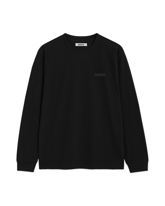 Woodbird Baine LS Tee Black