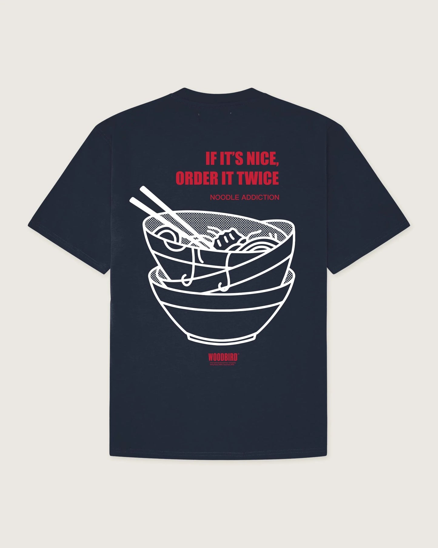 Woodbird Baine Noodle Tee Navy