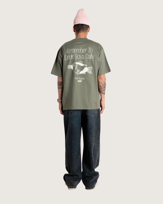 Woodbird Soya Tee Grey-Green