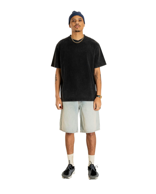 Woodbird Baine Washed Tee Washed Black