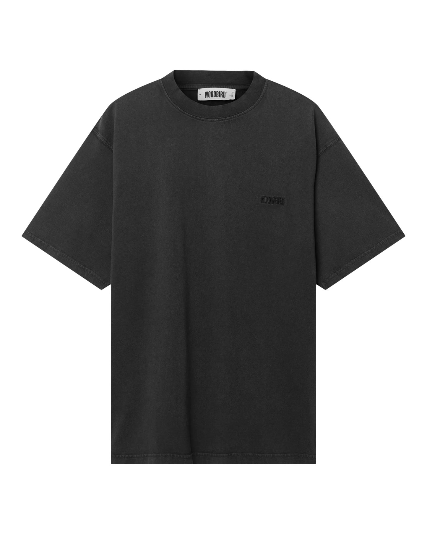 Woodbird Baine Washed Tee Washed Black