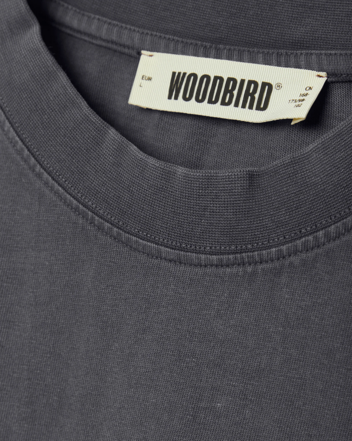 Woodbird Baine Washed Tee Washed Slate