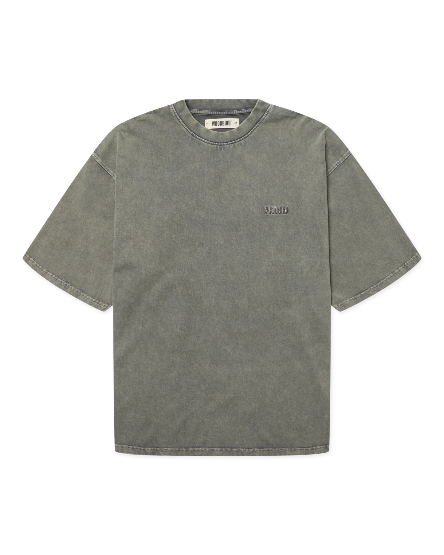Woodbird Beam Tinted Tee Dusty Green