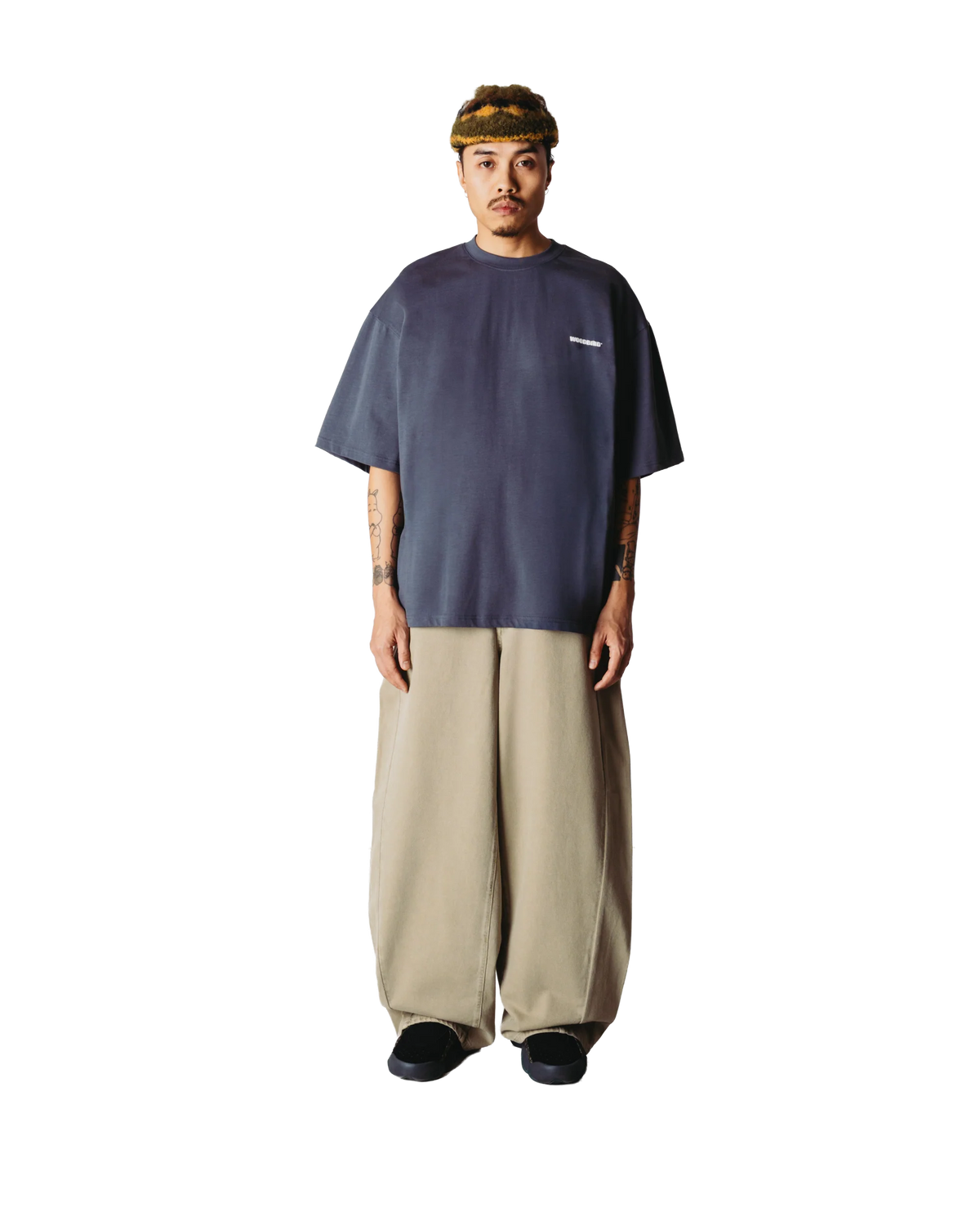 Woodbird Beam Tram Tee Slate Blue