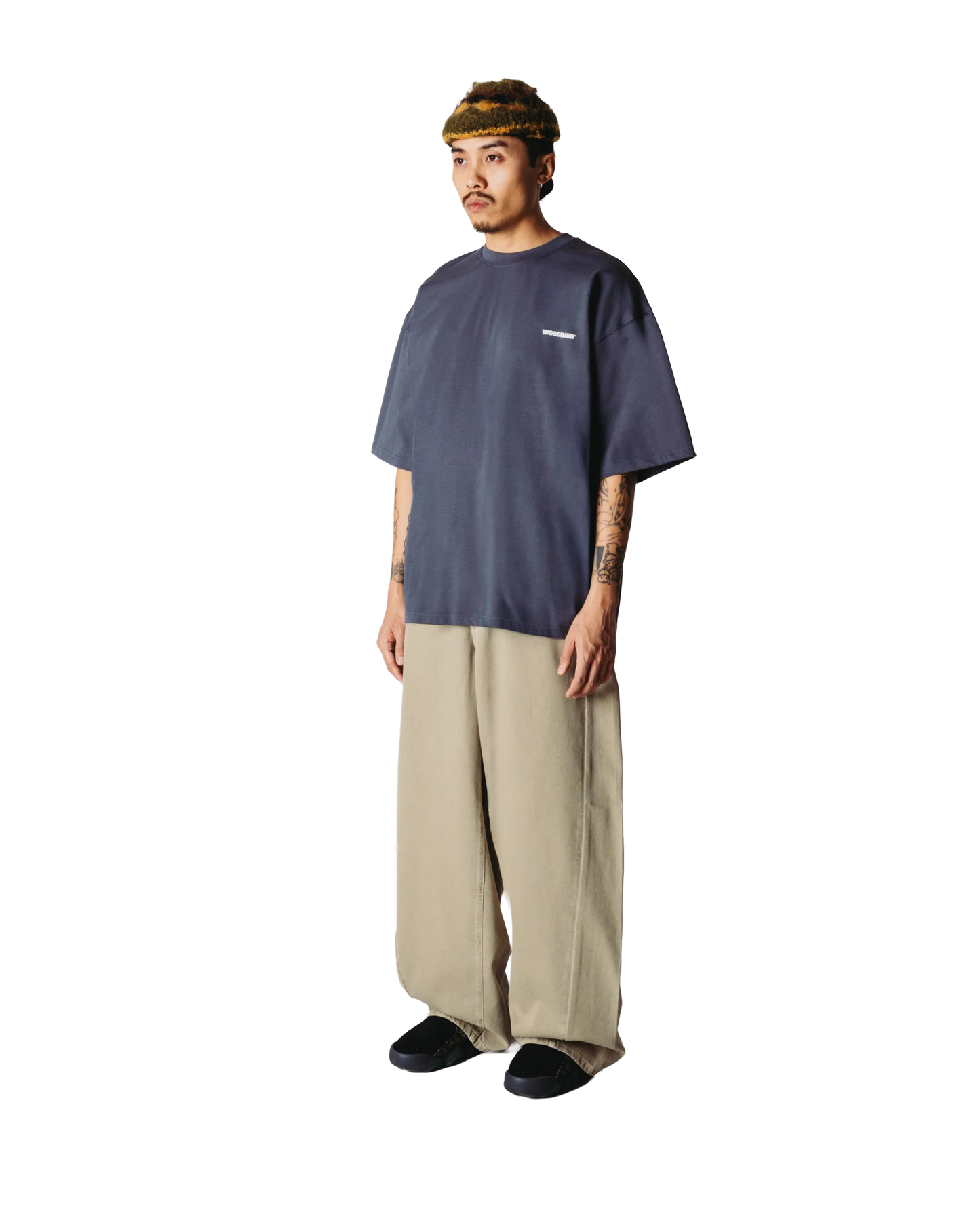 Woodbird Beam Tram Tee Slate Blue