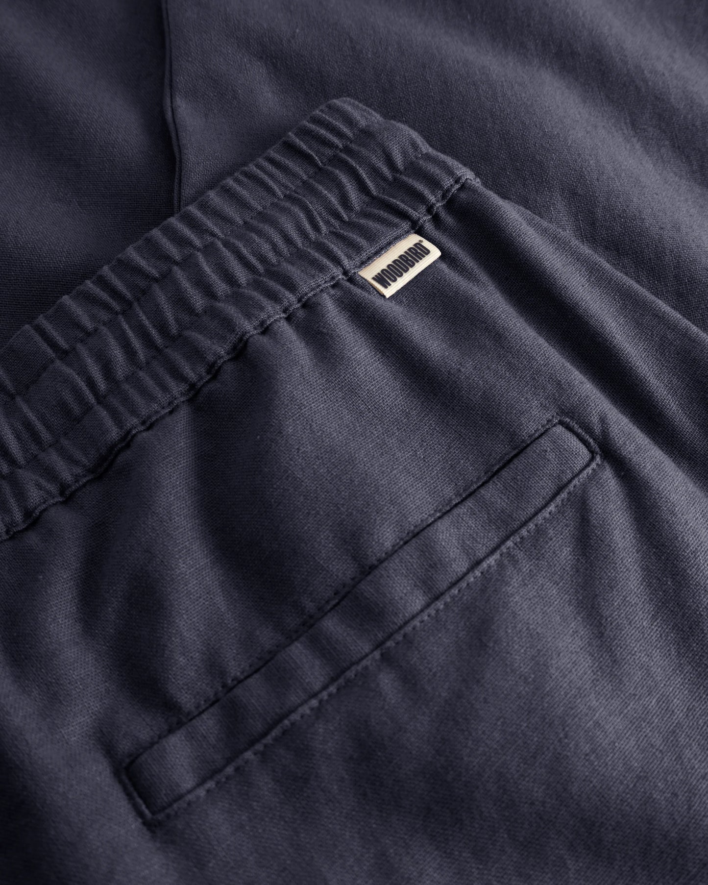 Woodbird Eik Linen Pant Navy