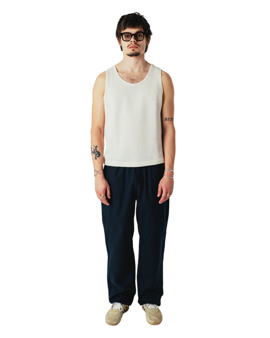 Woodbird Eik Linen Pant Navy - Mojo Independent Store