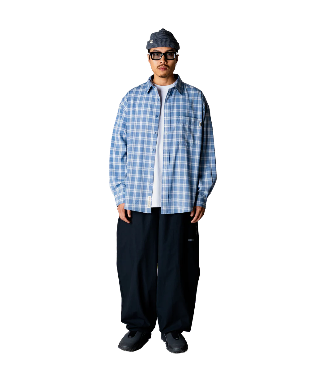 Woodbird Jong Dobby Check Shirt Light Blue - Mojo Independent Store