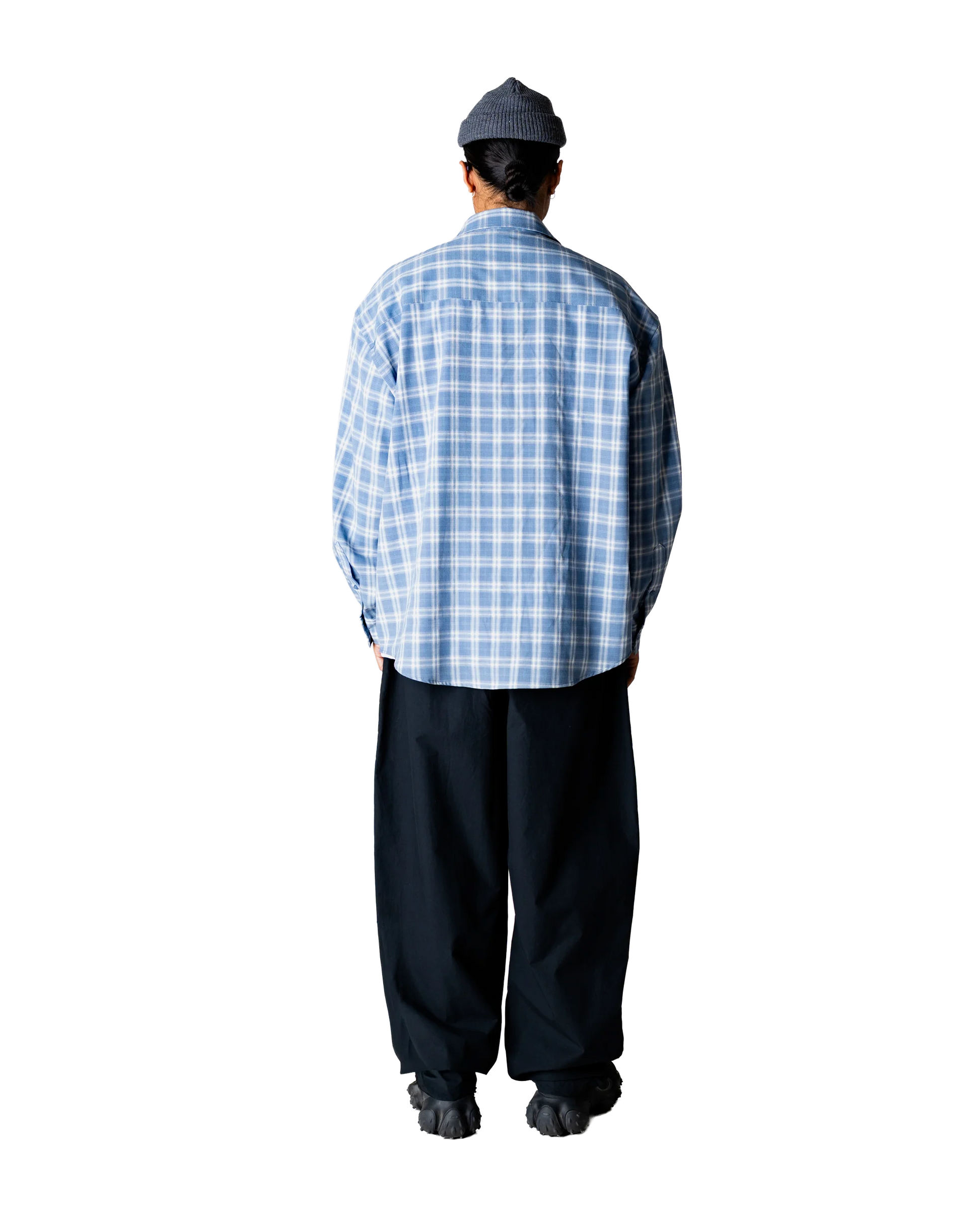 Woodbird Jong Dobby Check Shirt Light Blue - Mojo Independent Store