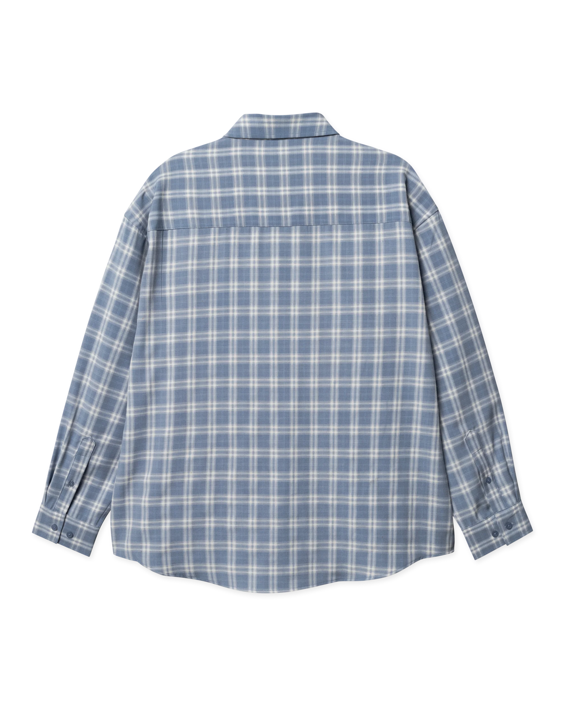 Woodbird Jong Dobby Check Shirt Light Blue - Mojo Independent Store