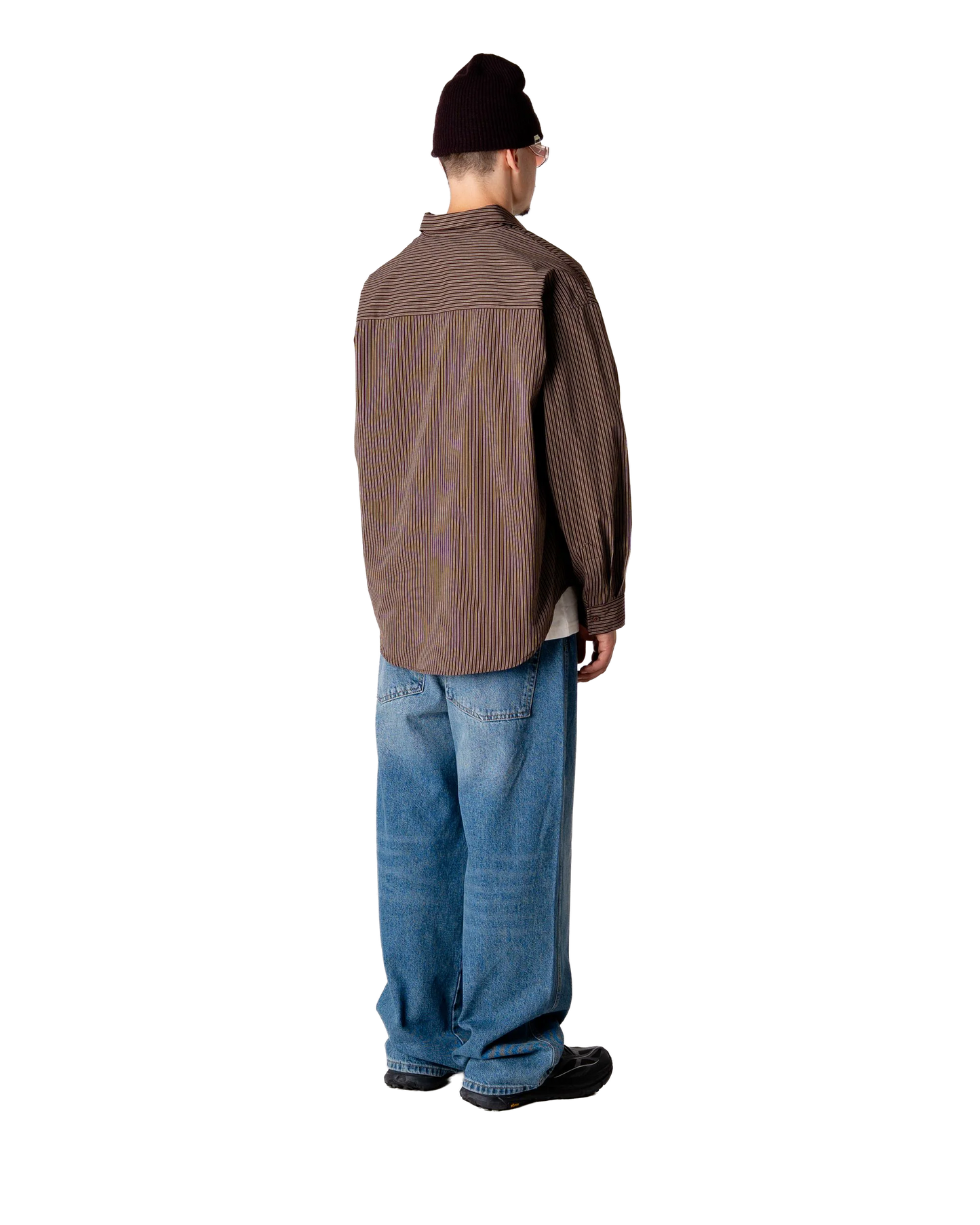 Woodbird Jong Stripe Shirt Brown