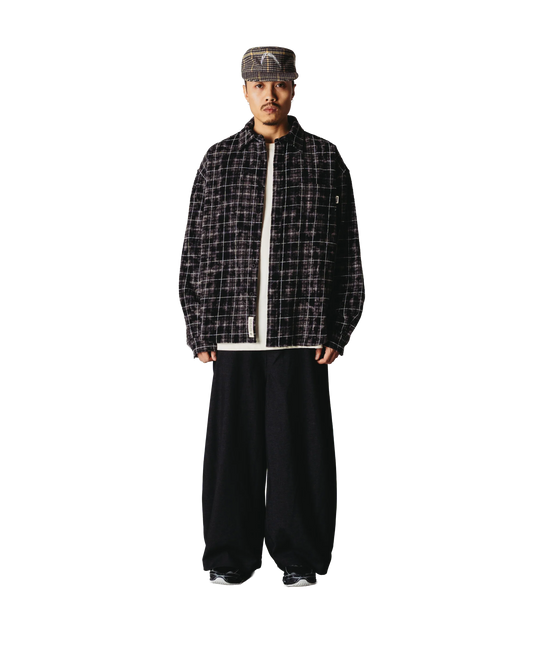 Woodbird Jong Wash Check Shirt Black-White