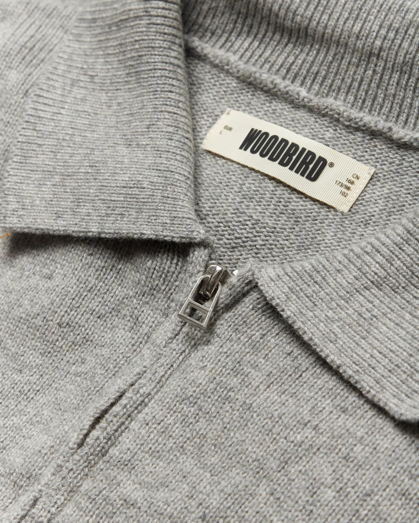 Woodbird Kang 1/2 Zip Polo Grey