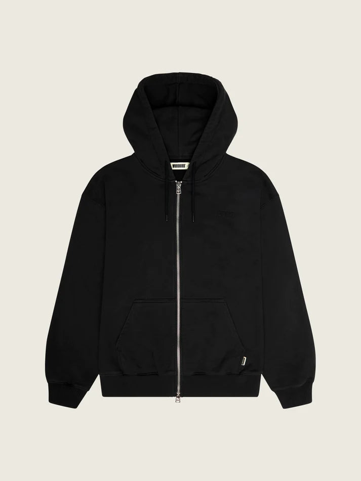 Woodbird Pope Zip Hoodie Black