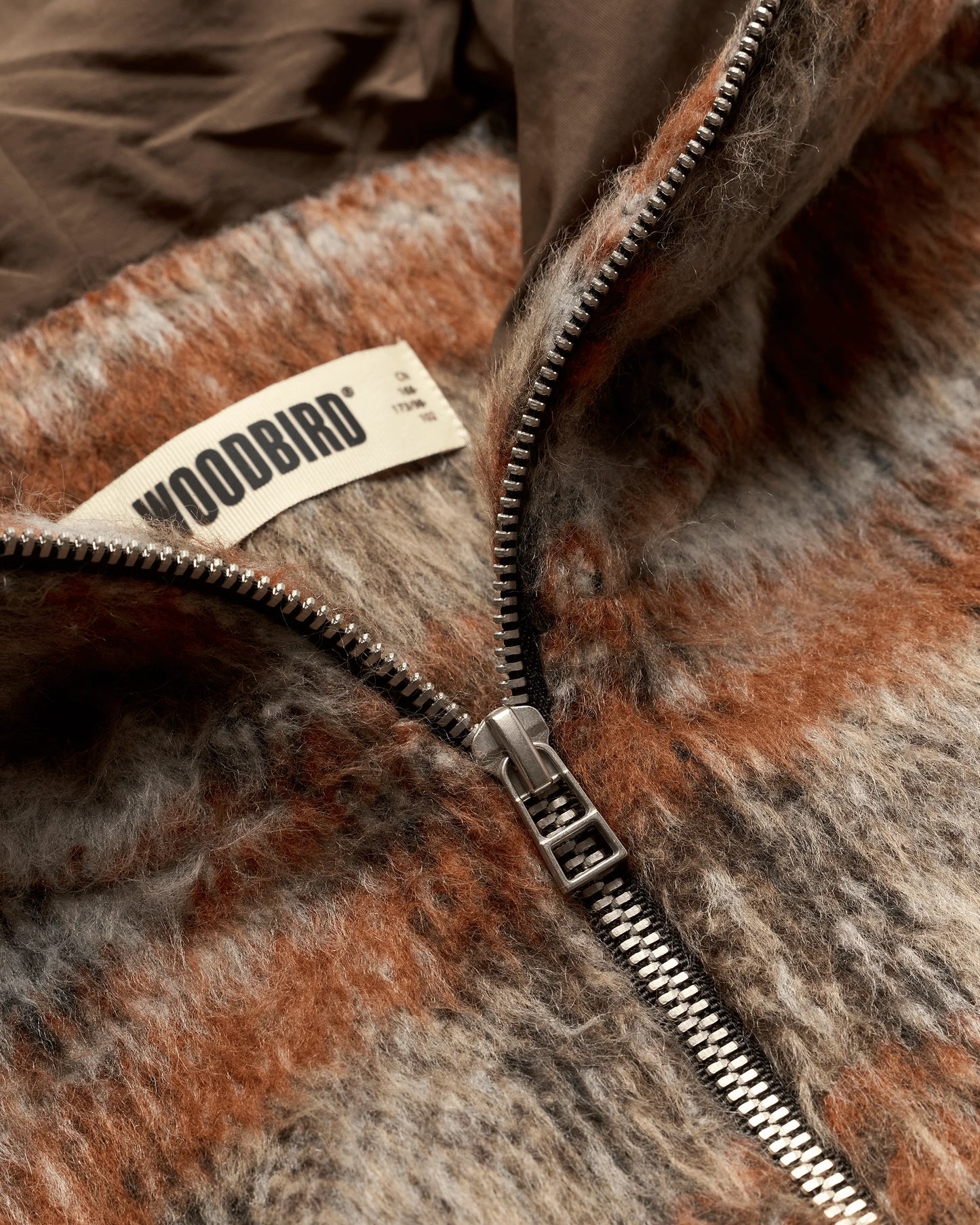 Woodbird Sheng Zip Hoodie Jacket Burnt Red-Sand