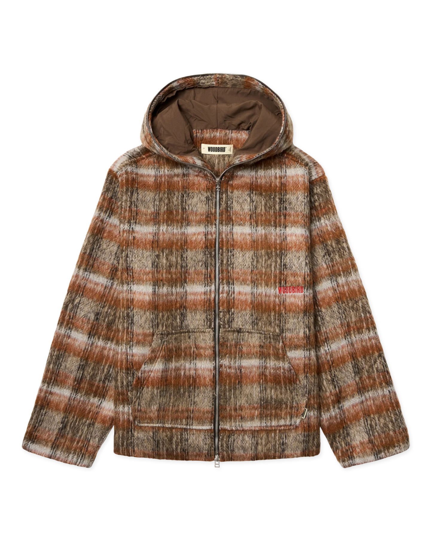 Woodbird Sheng Zip Hoodie Jacket Burnt Red-Sand