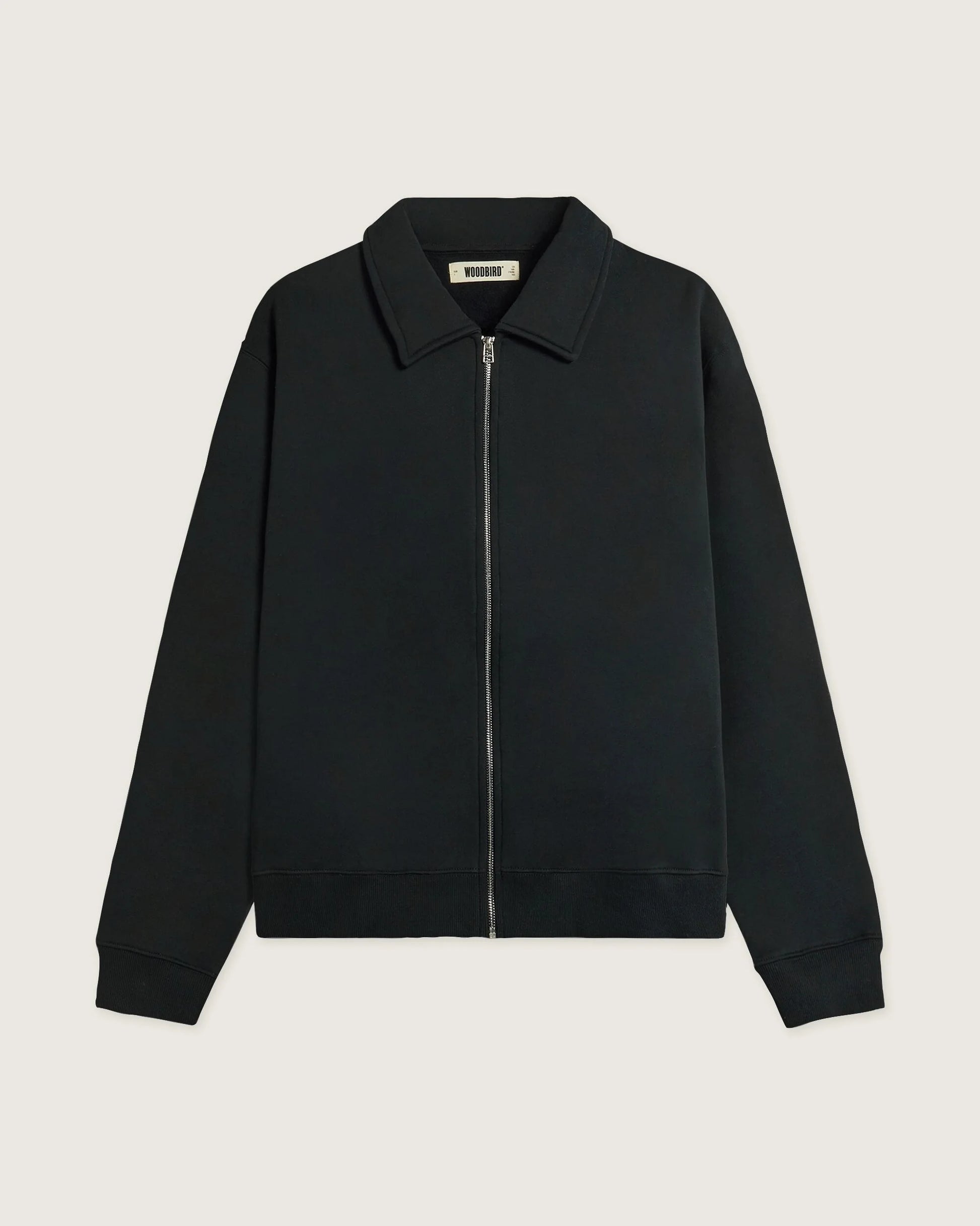 Woodbird Tom Full Zip Polo Black - Mojo Independent Store