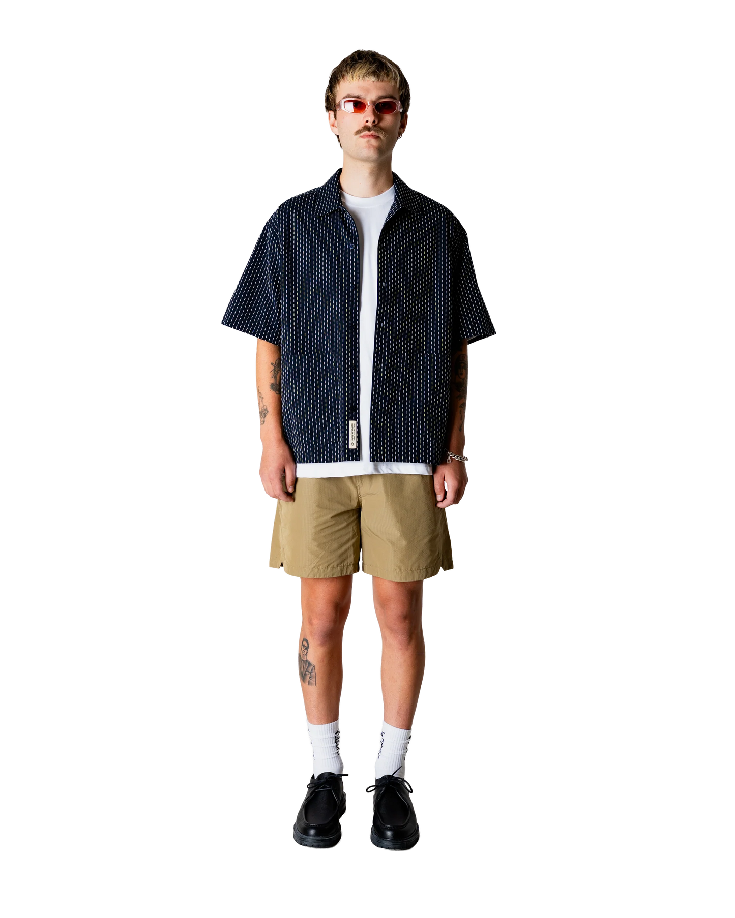 Woodbird Wang Wang Shiko Shirt Dark Navy - Mojo Independent Store