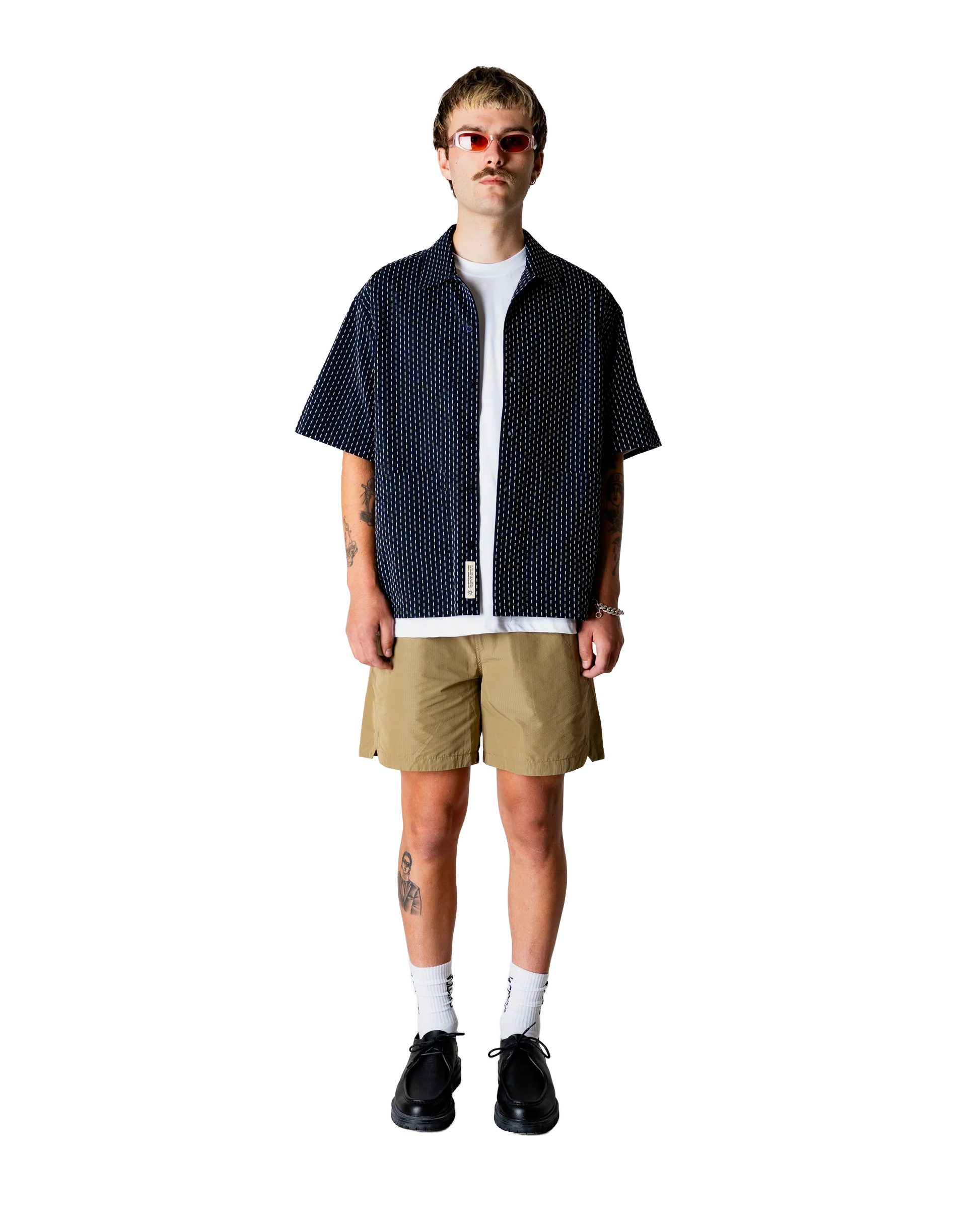 Woodbird Wang Wang Shiko Shirt Dark Navy - Mojo Independent Store