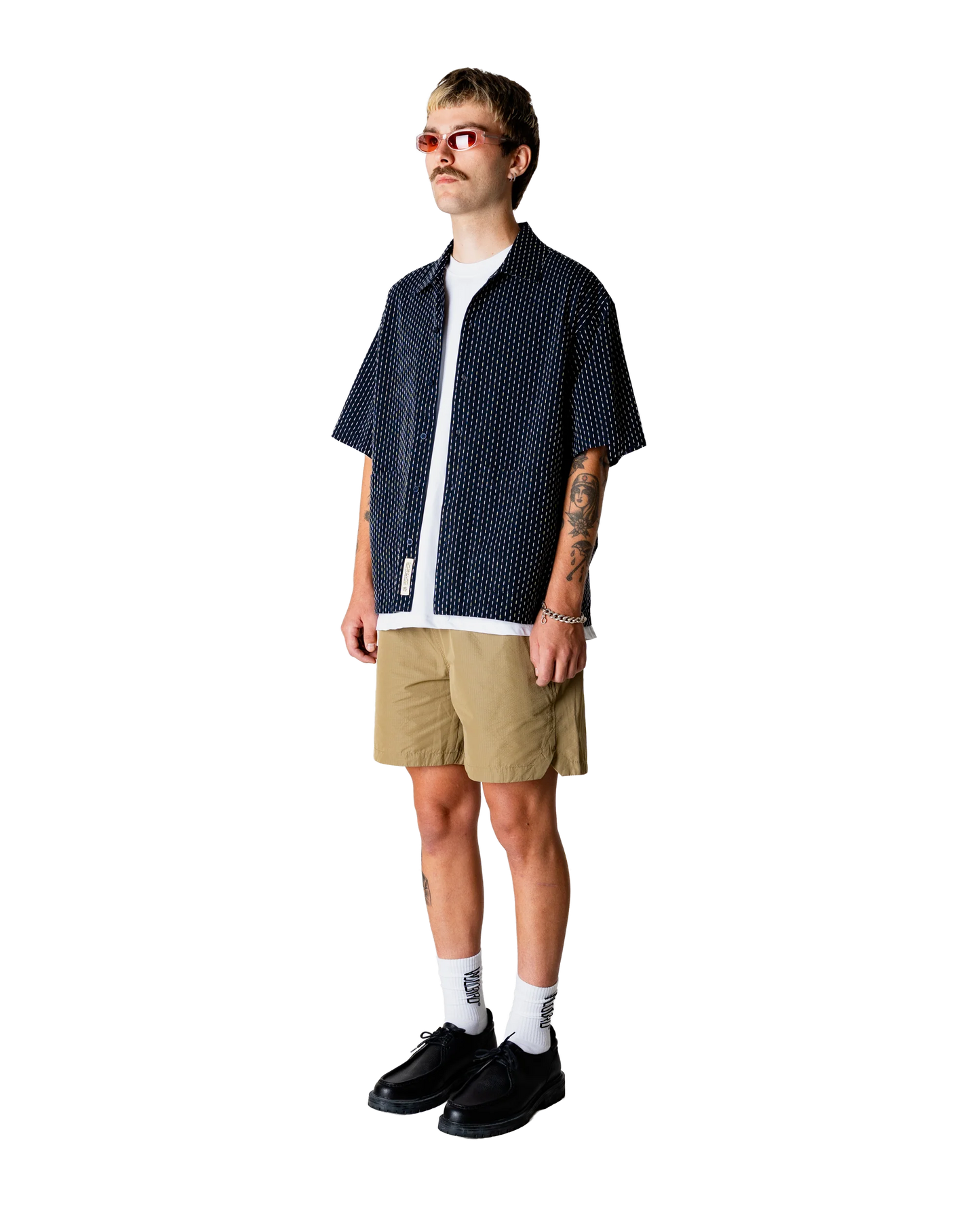 Woodbird Wang Wang Shiko Shirt Dark Navy - Mojo Independent Store