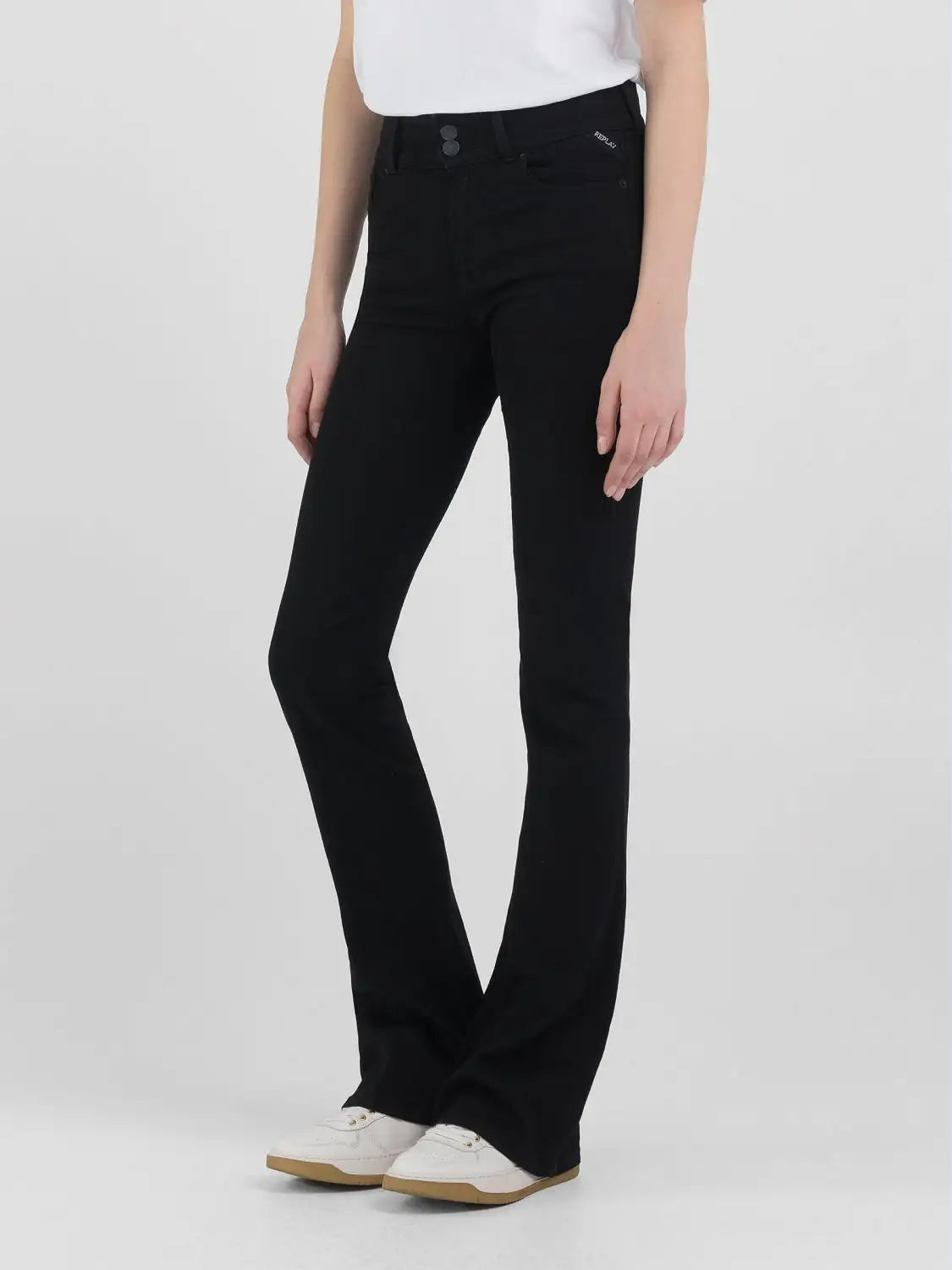 Replay New Luz Flare Bootcut Jeans Black