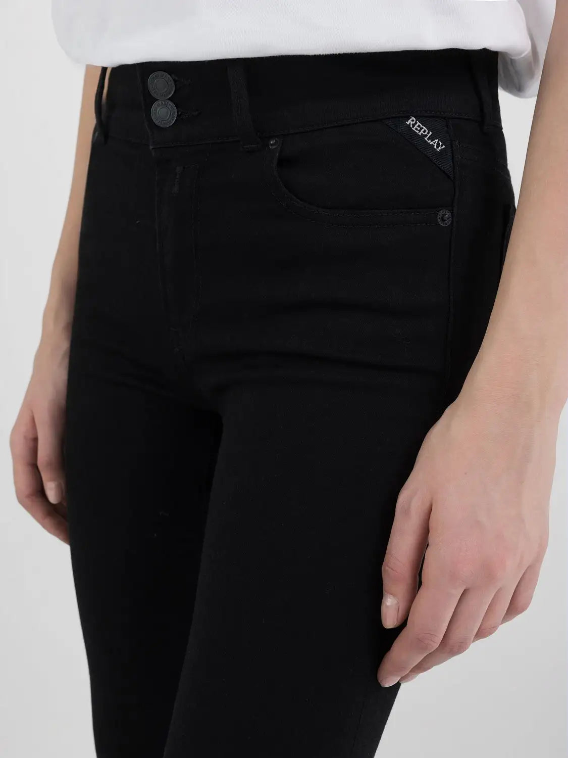 Replay New Luz Flare Bootcut Jeans Black