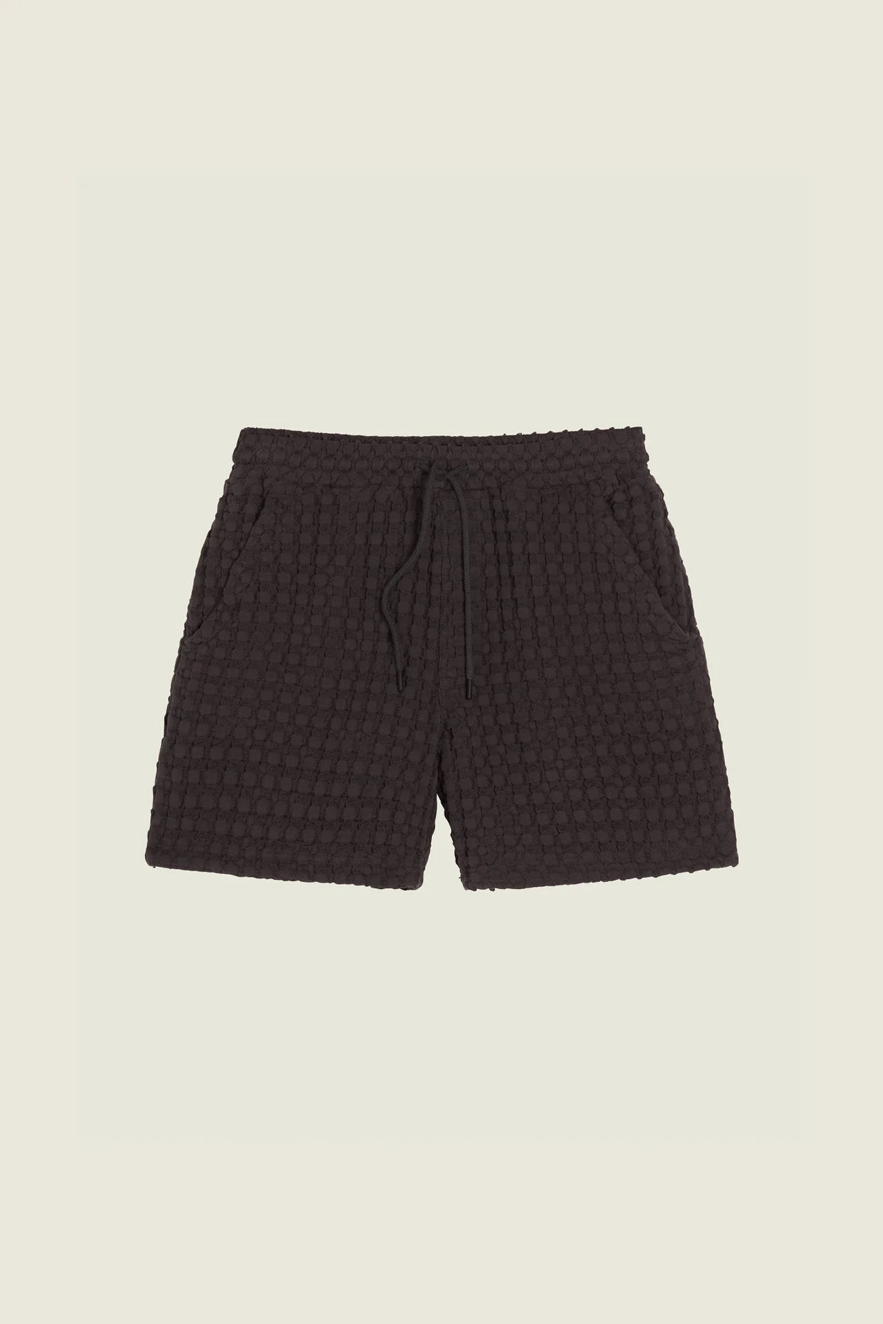 Oas Nearly Black Porto Waffle Shorts