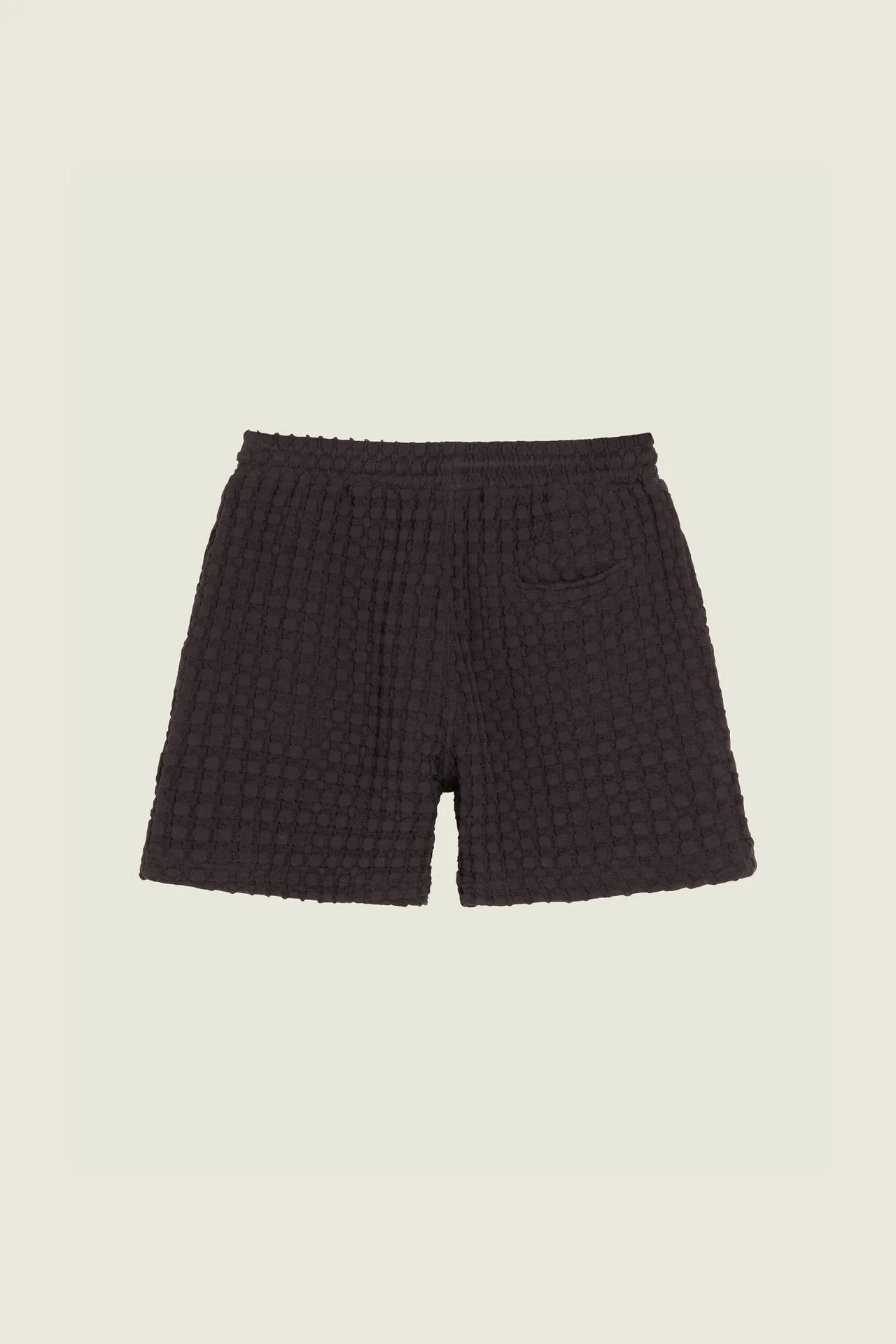 Oas Nearly Black Porto Waffle Shorts