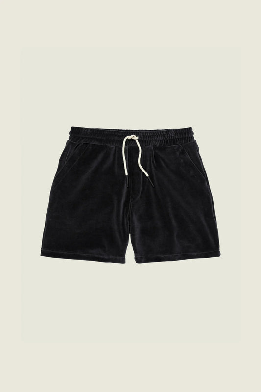 Oas Nearly Black Velour Shorts