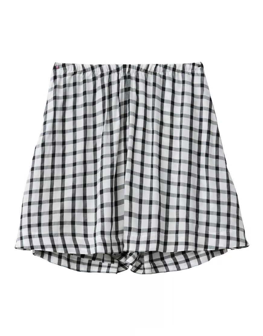 A Part of the Art Allure Shorts Black and White Check