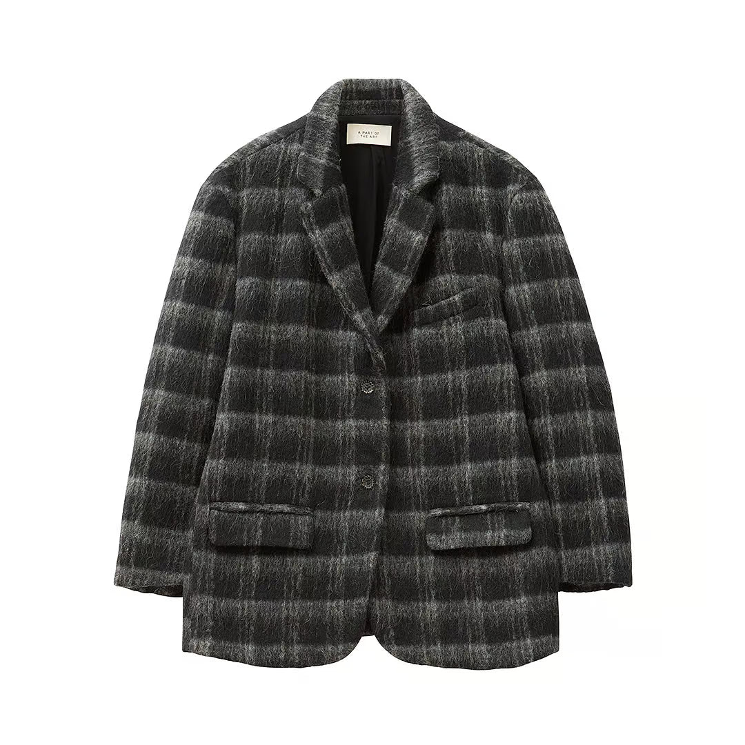 A Part of the Art Form Blazer Hairy Check Black Check - Mojo Independent Store
