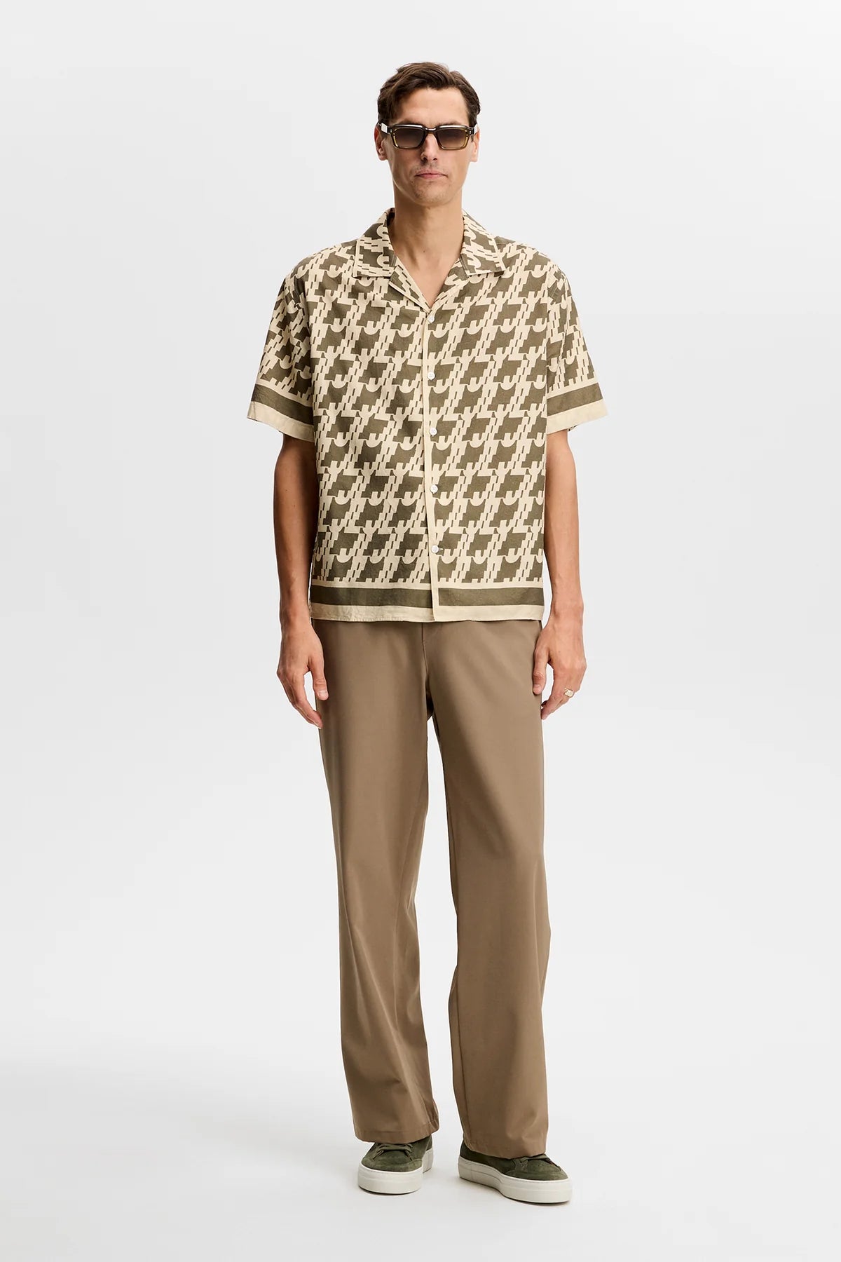 J.Lindeberg Ellis Border Resort Shirt Glitch Kamalata - Mojo Independent Store