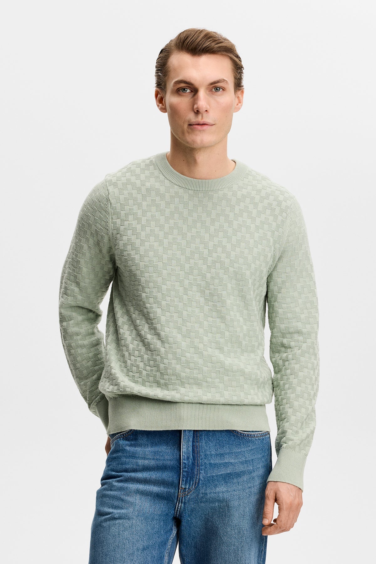J.Lindeberg Arthur Knit Org. Cotton Jadeite - Mojo Independent Store