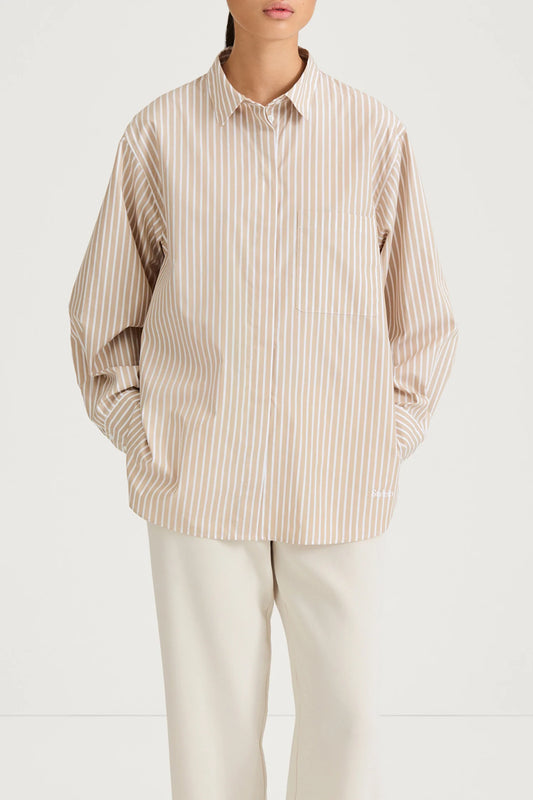Stylein Jansell Shirt Beige Stripe - Mojo Independent Store