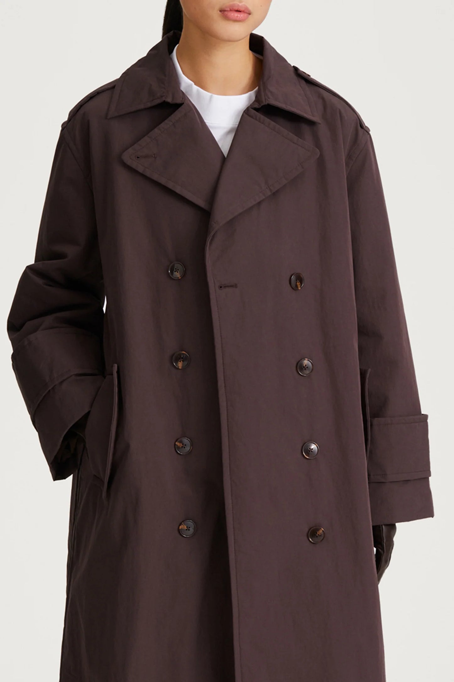 Stylein Sandra Padded Trench Coffee - Mojo Independent Store