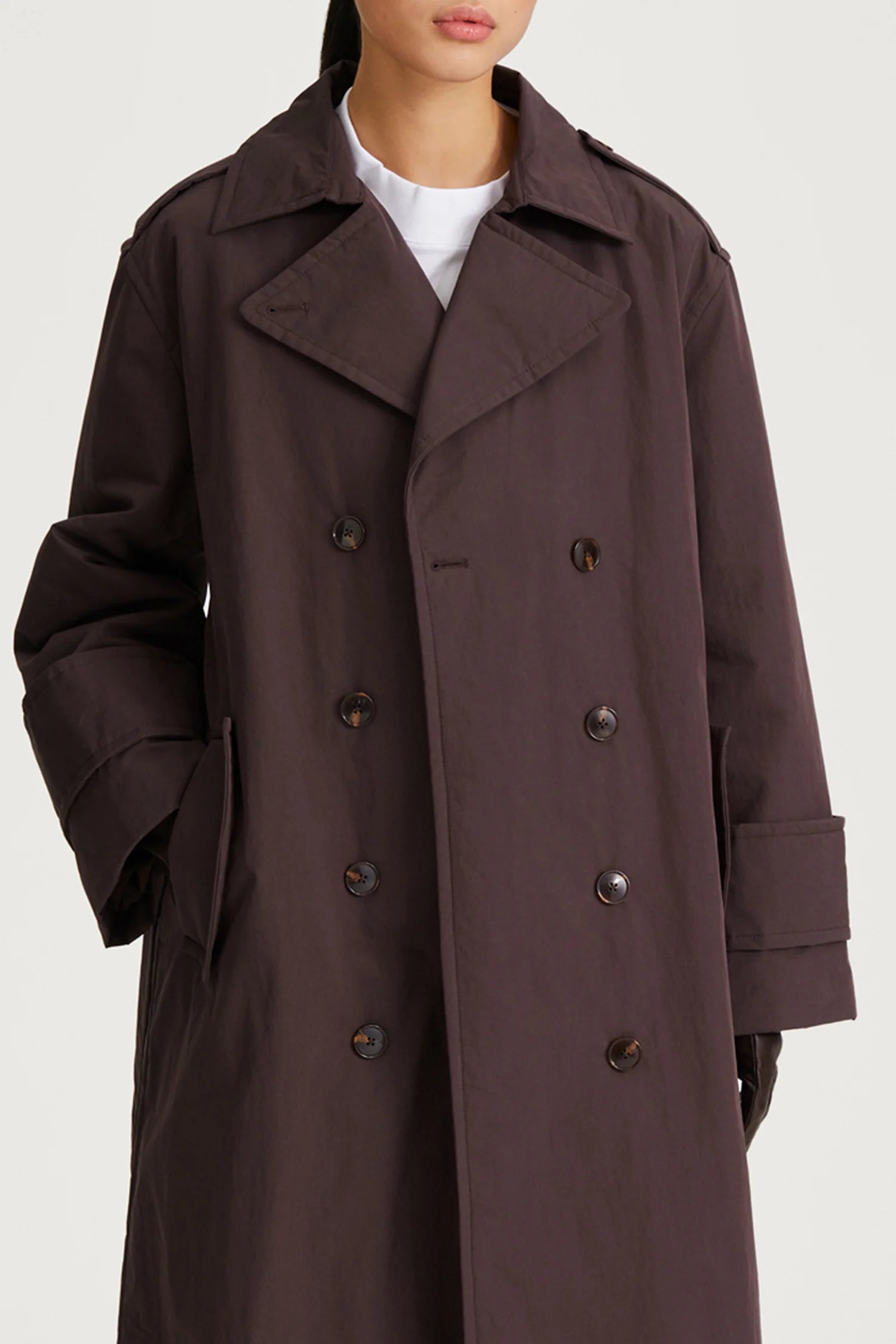 Stylein Sandra Padded Trench Coffee - Mojo Independent Store