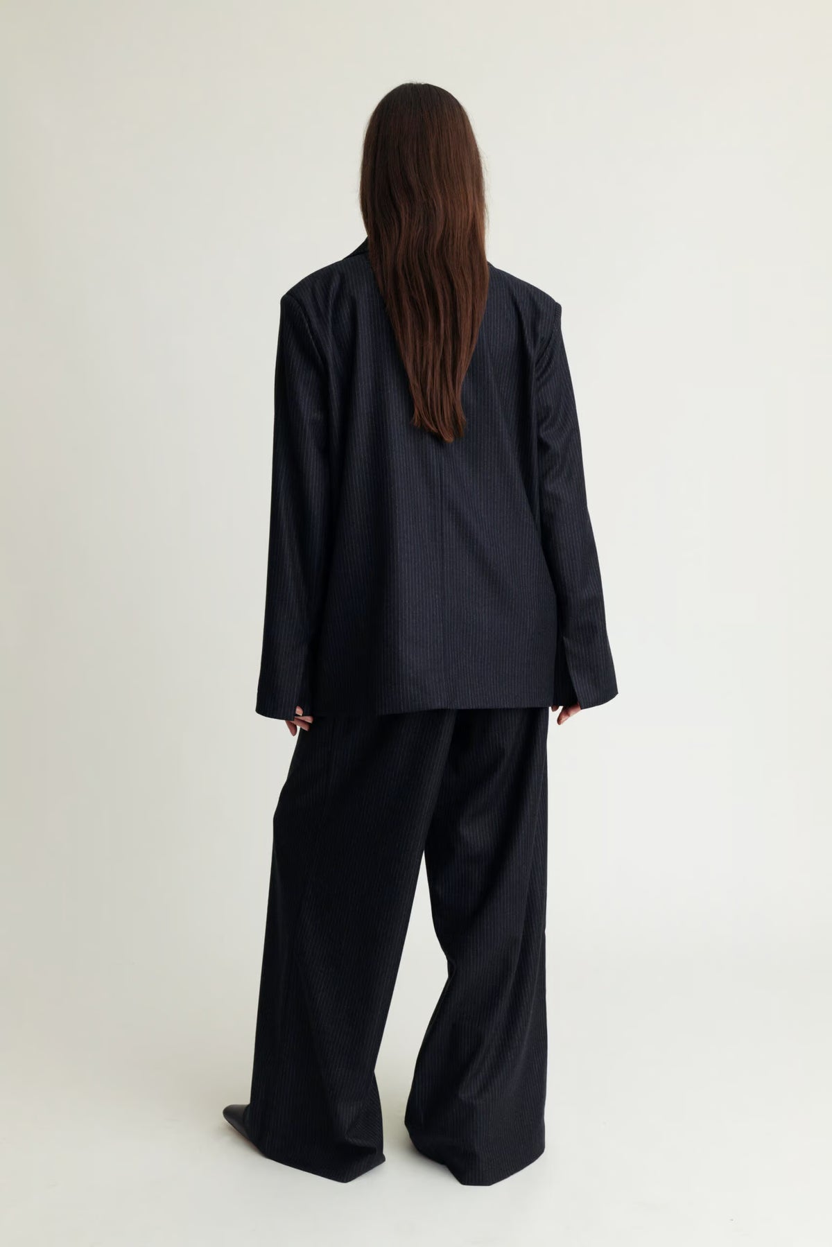 A Part of the Art Cloud Blazer Charcole Pinstripe