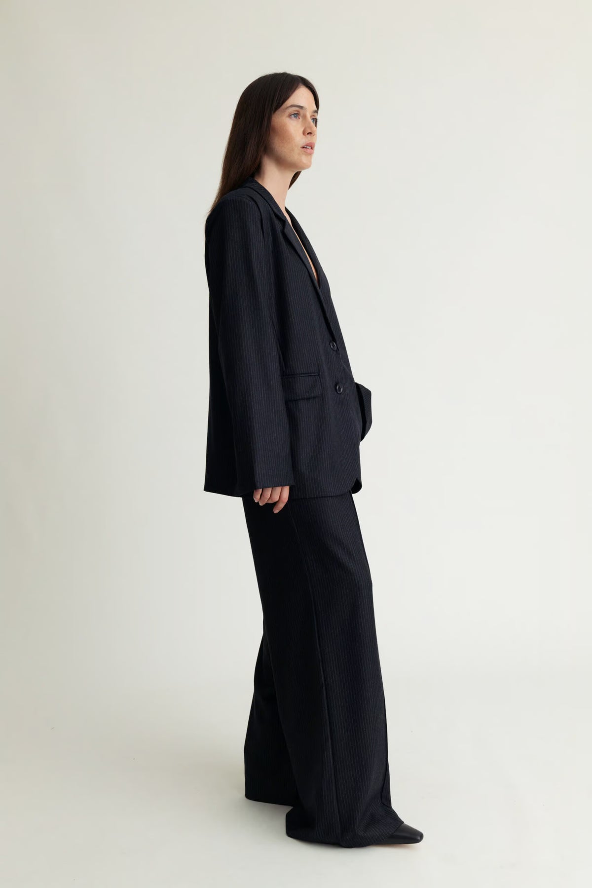 A Part Of The Art Dreamy Pants Charcole Pinstripe