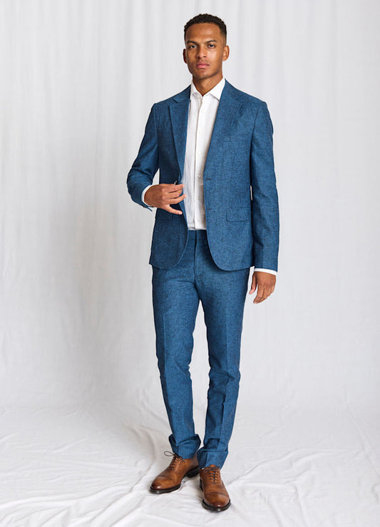 Bruun & Stengade Sasso Classic Fit Blazer Blue