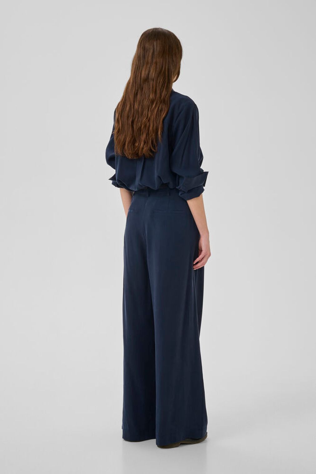 My Essential Wardrobe Mindy High Wide Pant Dark Sapphire - Mojo Independent Store