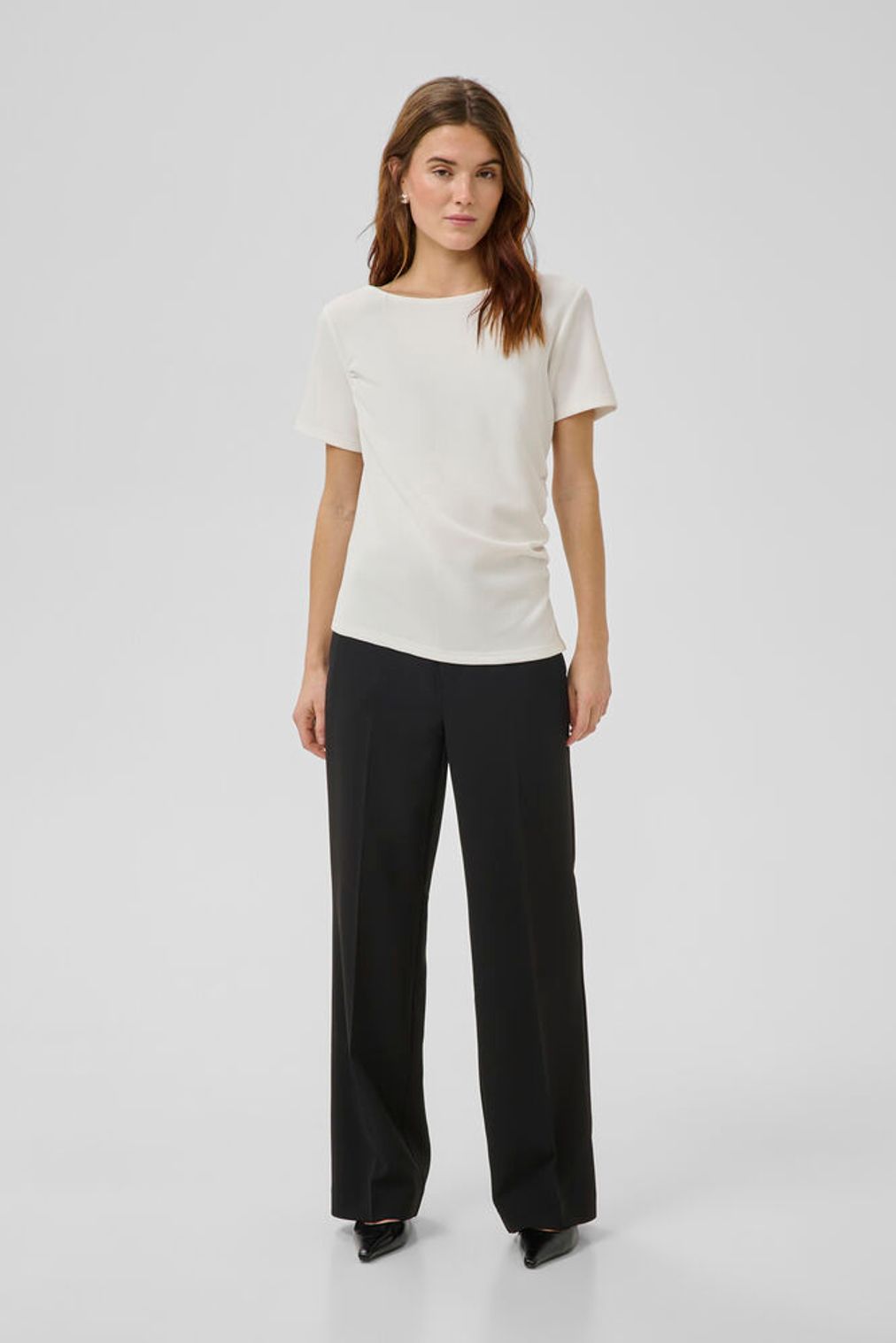 My Essential Wardrobe Helle Asymmetric Tee White - Mojo Independent Store