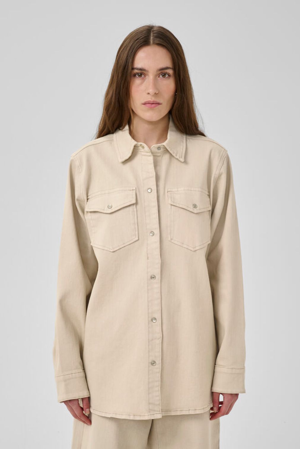My Essential Wardrobe Dagmar 157 Shirt Oatmeal - Mojo Independent Store