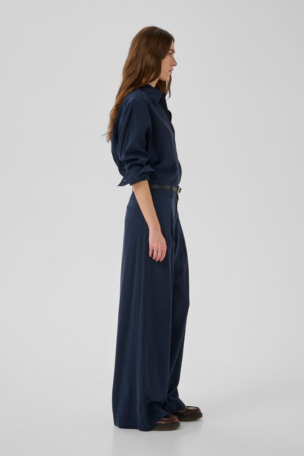 My Essential Wardrobe Mindy High Wide Pant Dark Sapphire - Mojo Independent Store