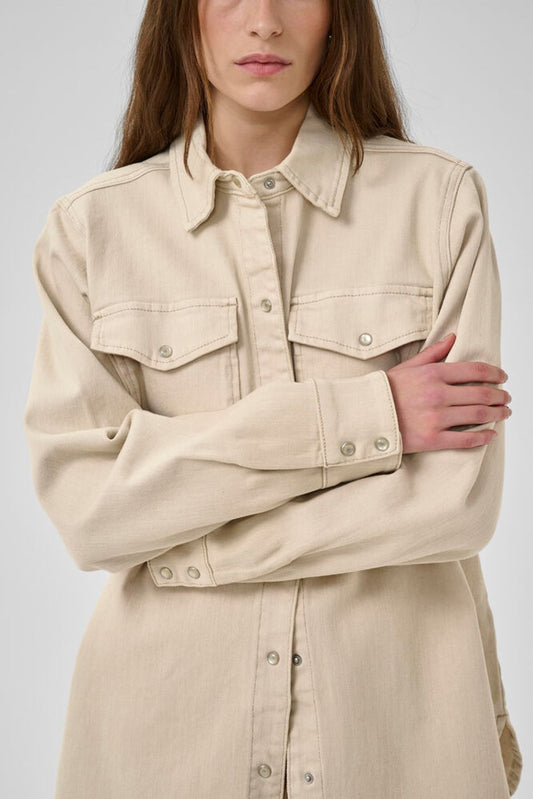 My Essential Wardrobe Dagmar 157 Shirt Oatmeal - Mojo Independent Store