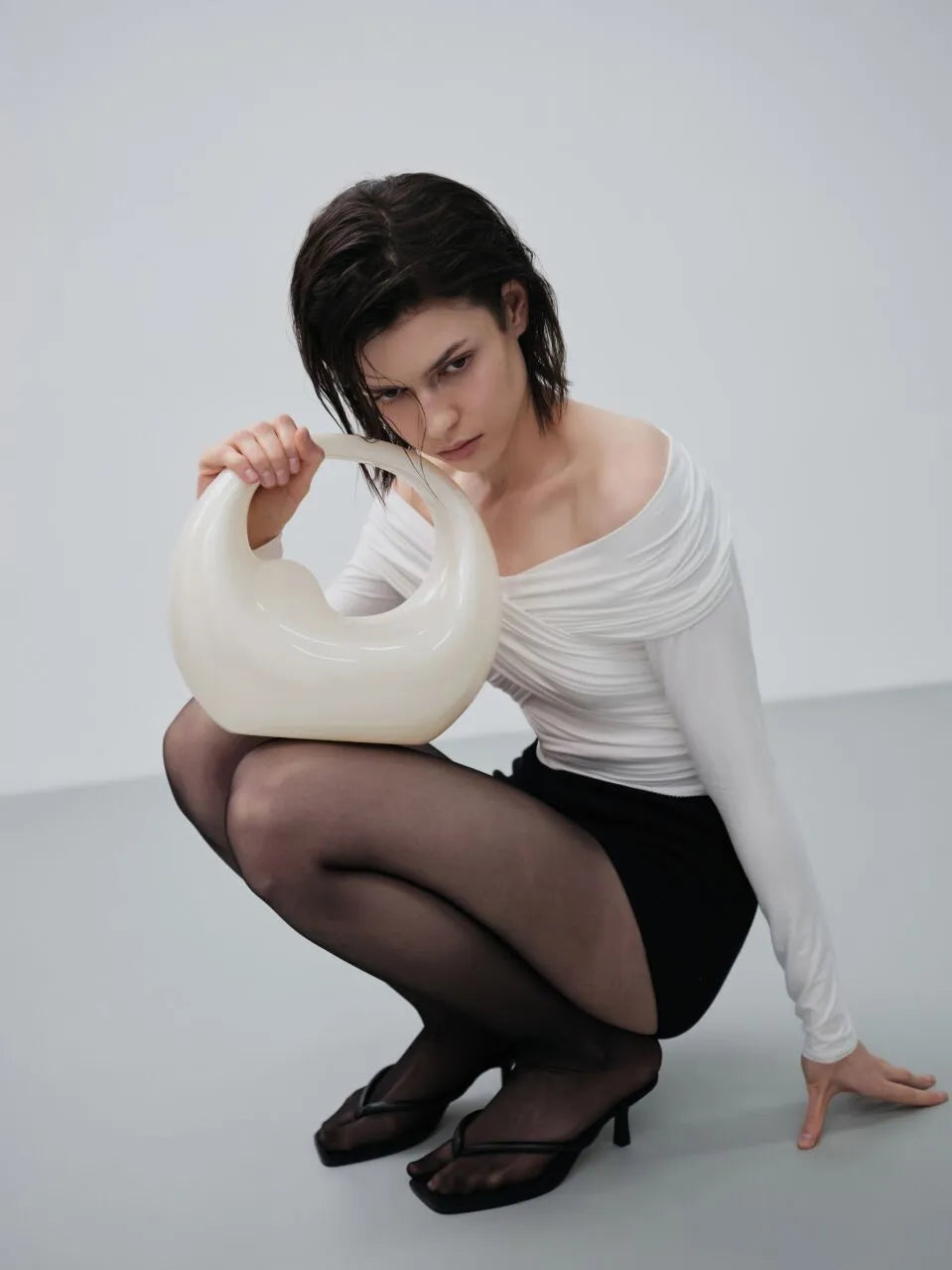 Gaston Luga Billie Bag Pearl White