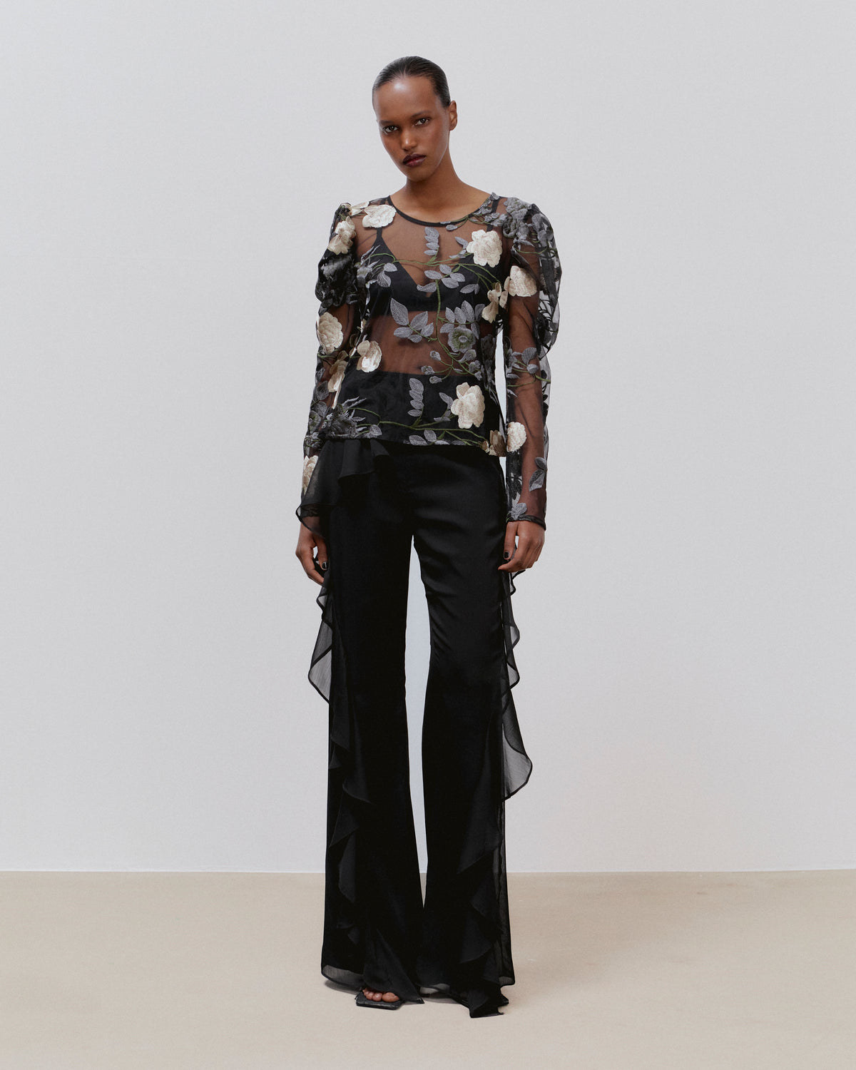 Ida Sjöstedt Maxine Top Grey Floral