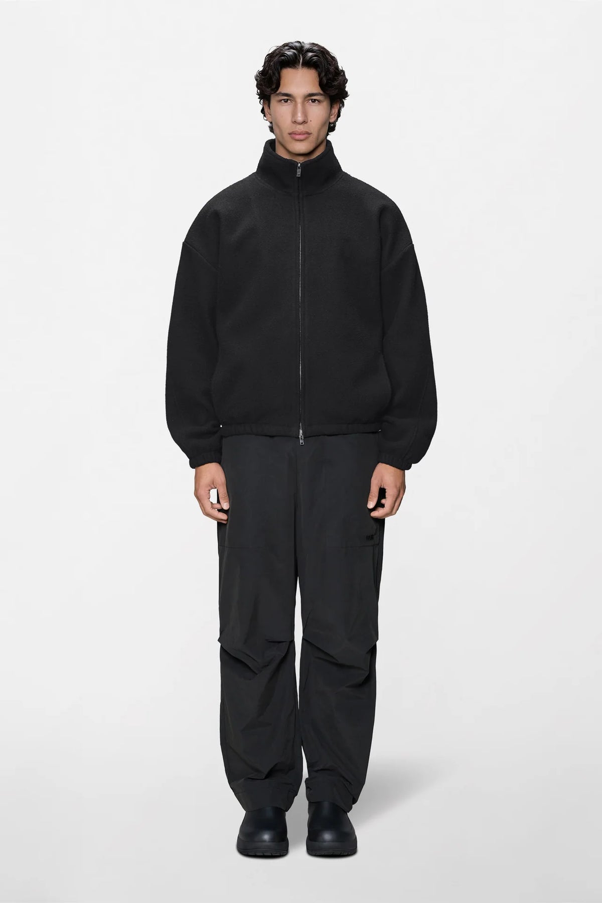 Rains Fleece Zip Jacket Black