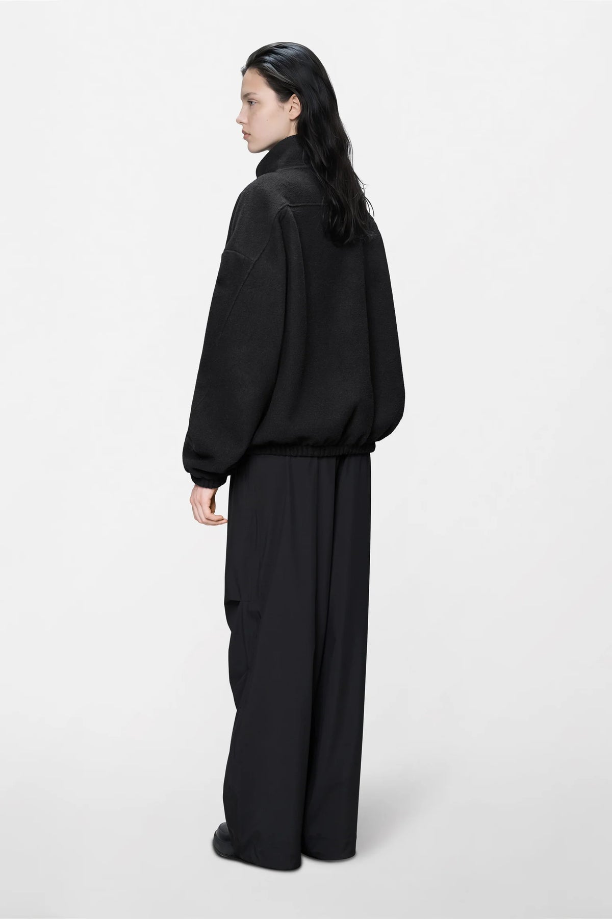 Rains Fleece Zip Jacket Black