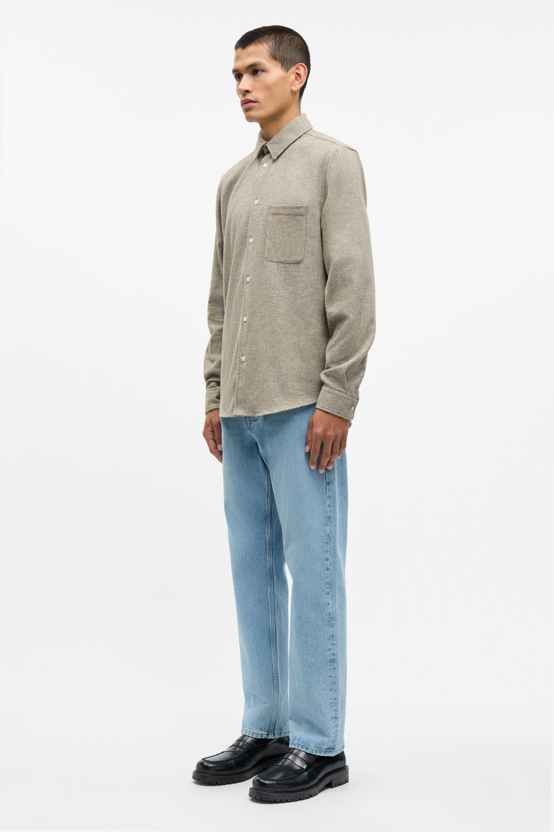 Samsøe Samsøe Liam NF Shirt Dark Olive Mel - Mojo Independent Store