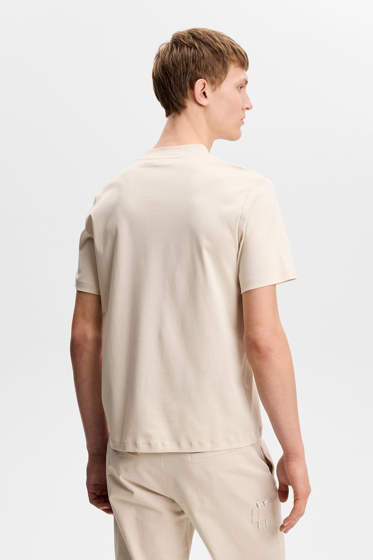 J.Lindeberg Ace Mock Neck T-shirt Moonbeam